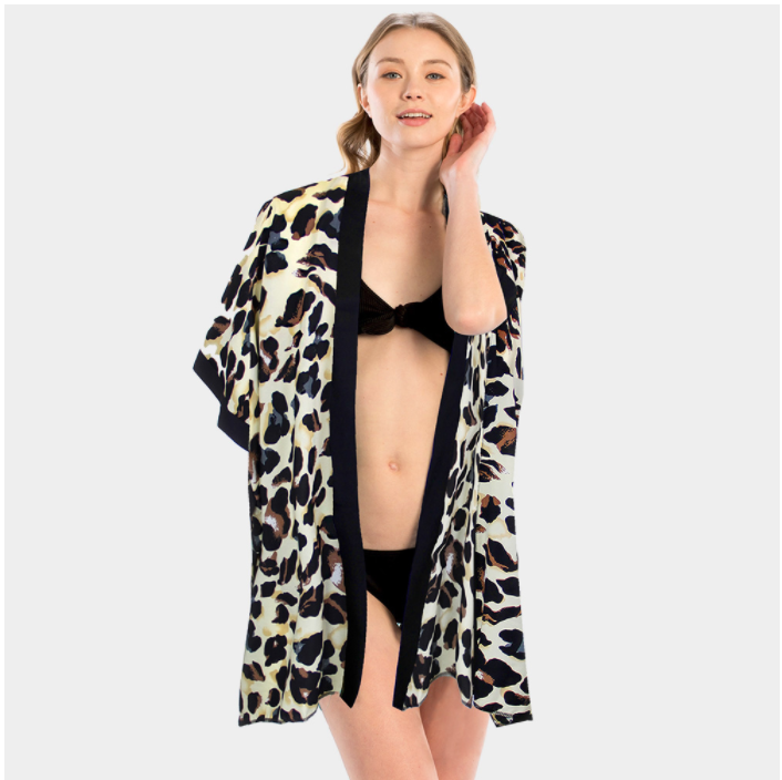 Ivory Leopard Kimono