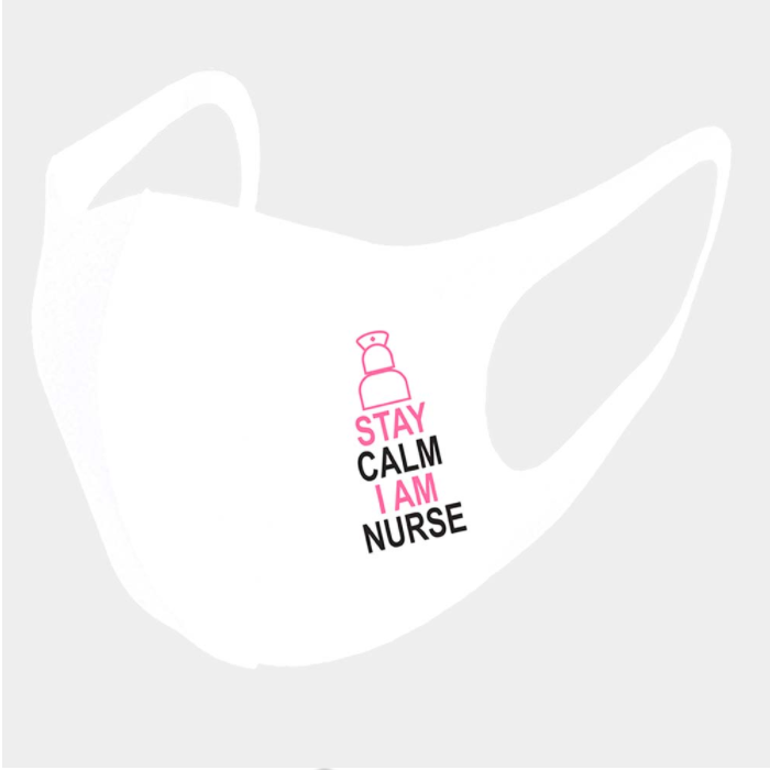 Stay Calm Nurse - White w/Pink