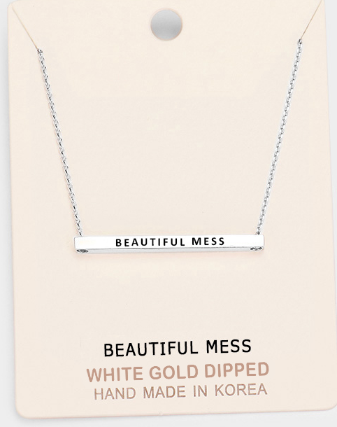 Beautiful Mess Bar Necklace