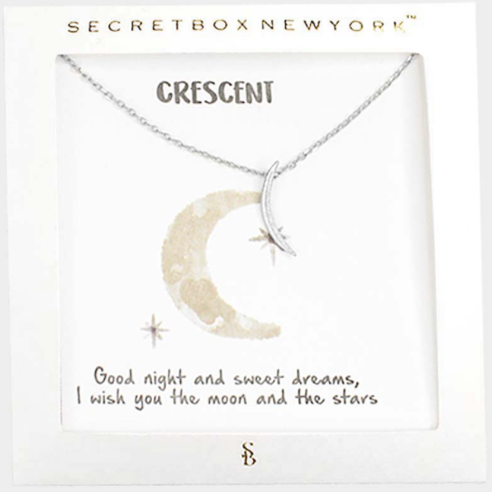 Crescent Moon Message Necklace