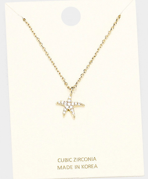 Gold Starfish Necklace