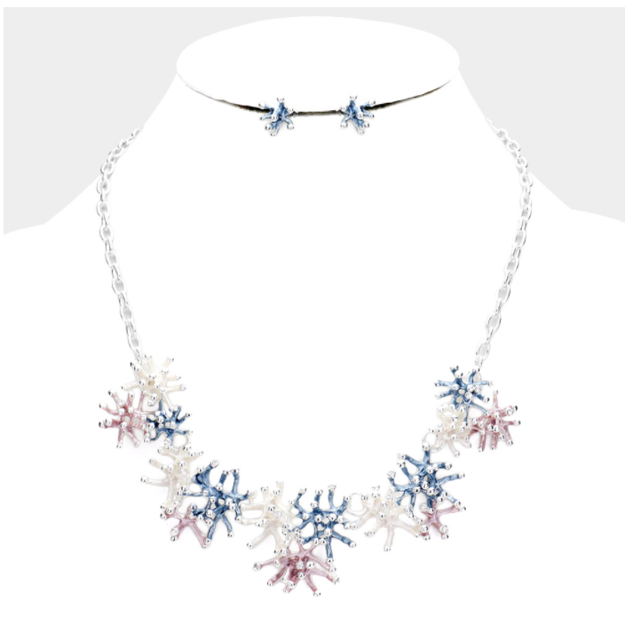 Coral Reef Statement Necklace Set